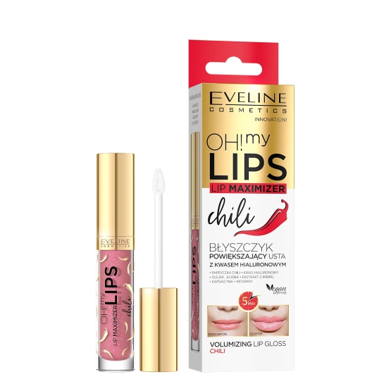 Eveline Cosmetics Oh! My Lips Lip Maximizer Błyszczyk powiększający usta z kwasem hialuronowym i papryczką chili
