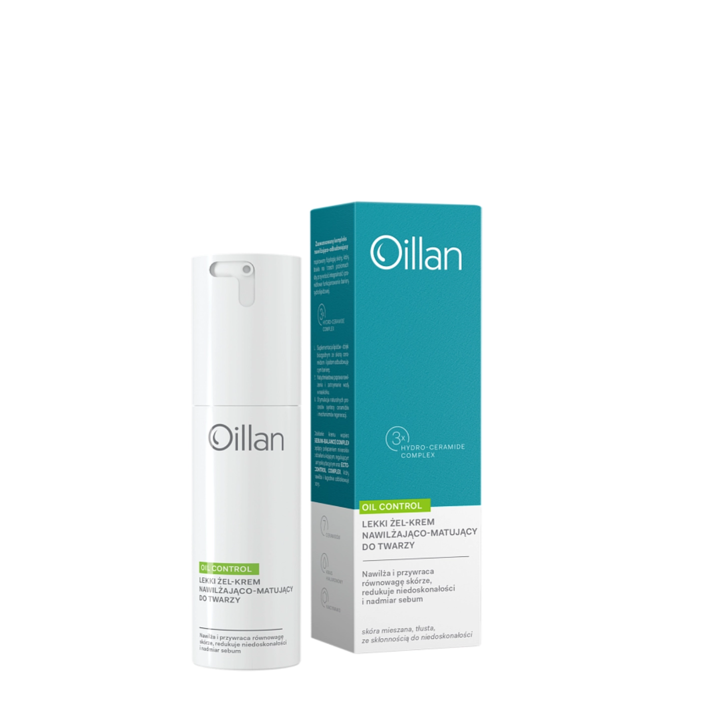 Oillan Oil Control lekki żel-krem nawilżająco-matujący do twarzy 50ml