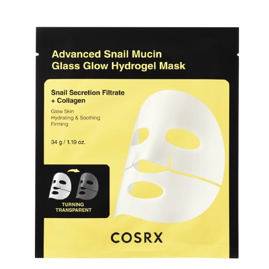 COSRX Advanced Snail Mucin Glass Glow Hydrogel Mask Zestaw Masek Hydrożelowych ze Śluzem Ślimaka 3szt.