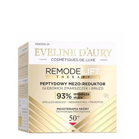 Eveline Cosmetics D’Aury RemodeLift Therapy Peptydowy mezo-reduktor głębokich zmarszczek i bruzd 50+ 50ml