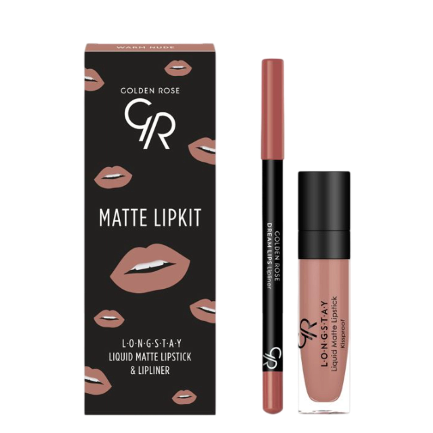 Golden Rose Matte Lipkit Zastaw do Ust Warm Nude