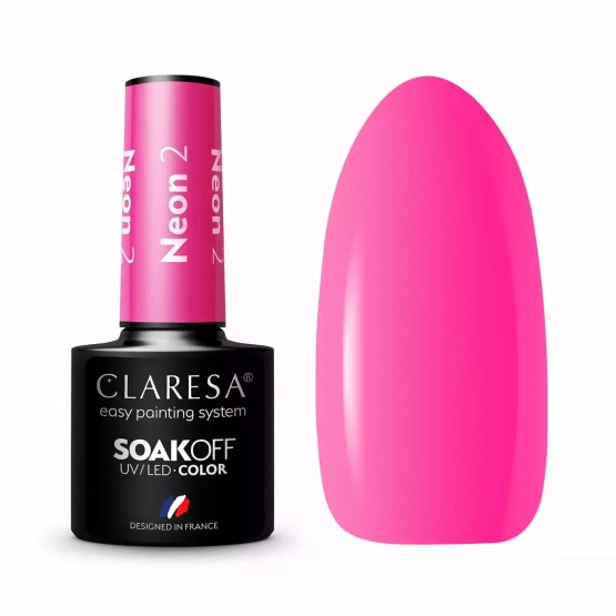 Claresa Nails Soak Off UV/LED Neon lakier hybrydowy 2 5g
