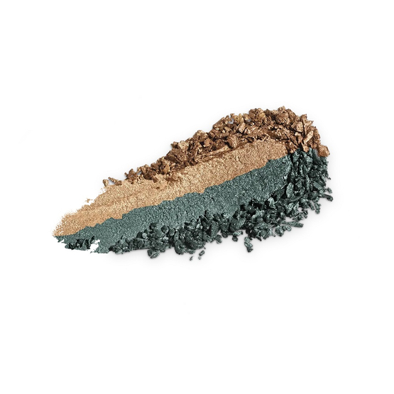 KIKO Milano Bright Duo Eyeshadow podwójny cień do powiek uwalniający intensywny kolor 15 Classic Gold / Green Teal 1.8g