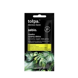 tołpa. dermo face, sebio. Maska czarny detox, saszetka 8ml