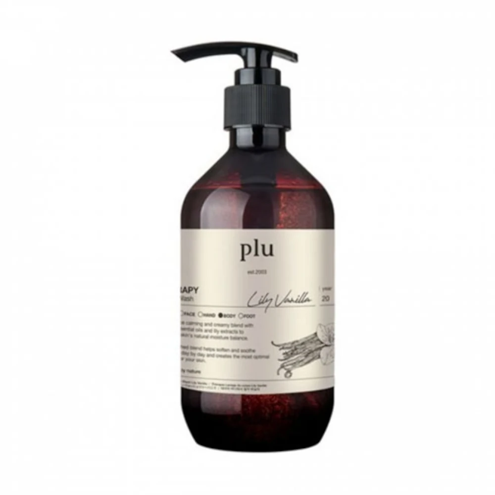 plu Therapy Body Wash Lily Vanilla - kojący żel pod prysznic LILIA & WANILIA 500ml
