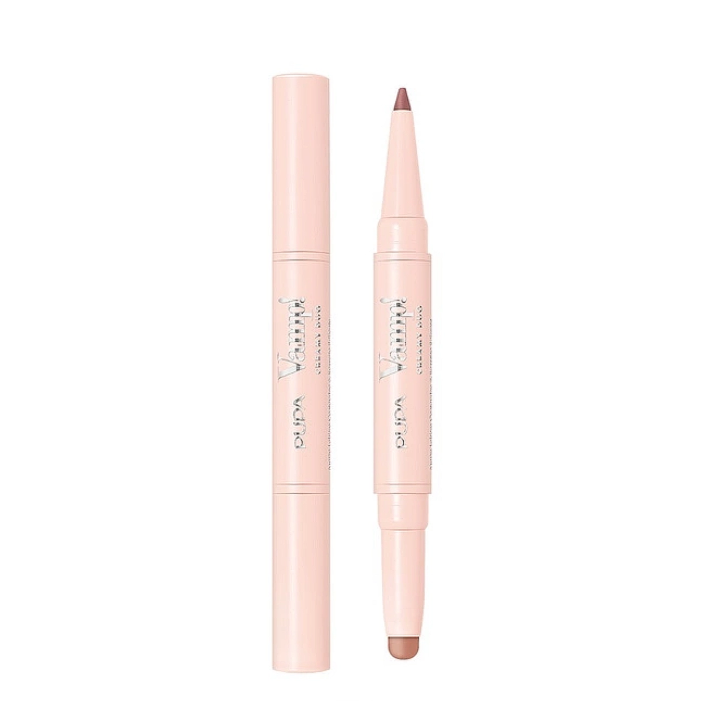 Pupa Milano VAMP! Creamy Duo Contouring Lip Pencil & Shiny Lipstick - Konturówka do ust i błyszcząca pomadka 2 w 1 Deep Nude 0,2 g + 0,8 g