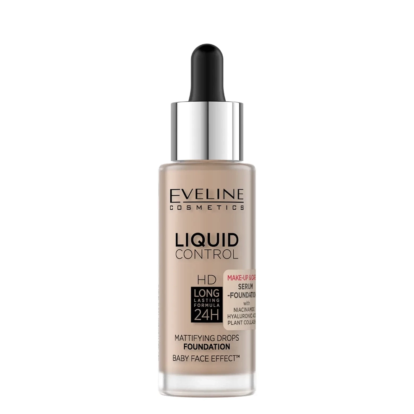 Eveline Cosmetics Liquid Control HD Matujący podkład do twarzy z niacynamidem 25 light rose