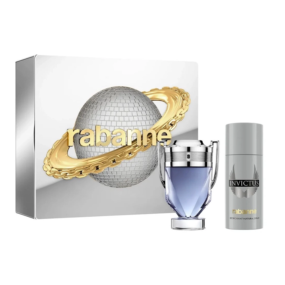 Paco Rabanne Invictus zestaw woda toaletowa spray 100ml + dezodorant spray 150ml