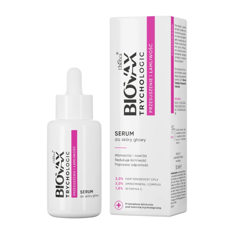 Biovax Trychologic Przesuszenie i Łamliwość serum do skóry głowy 50 ml