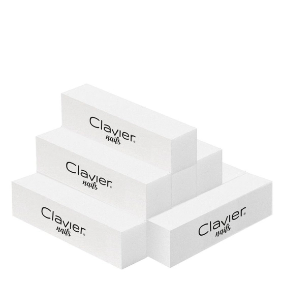 Clavier Blok polerski do paznokci manicure biały 100/100 zestaw 10 sztuk