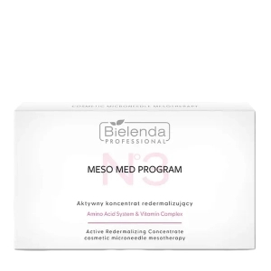 Bielenda Professional Meso Med Program Zestaw dostępnych koncentratów redermalizujących z aminokwasami 10x3 ml