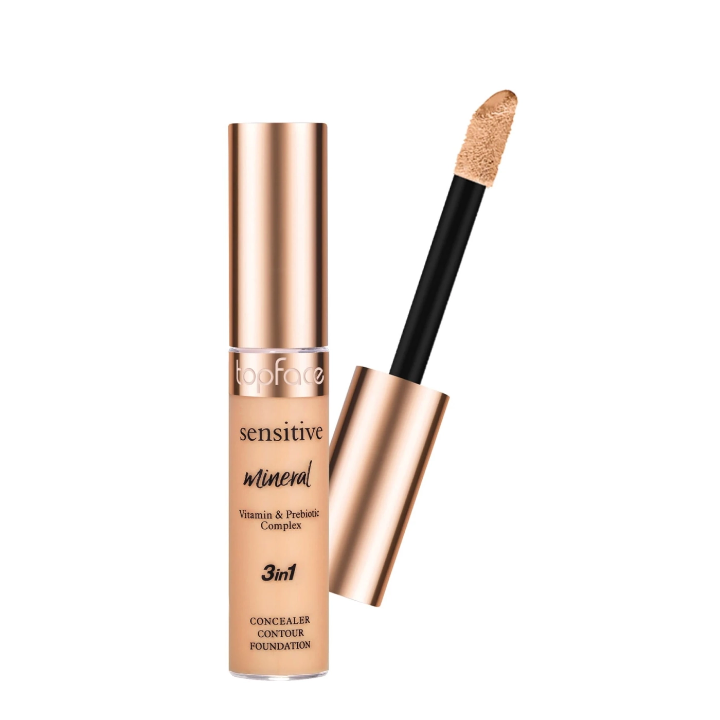 Topface Sensitive Mineral 3 in 1 Concealer Korektor w płynie 3w1 002