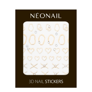 NEONAIL Nail stickers Gold Abstract - Naklejki na paznokcie 3D