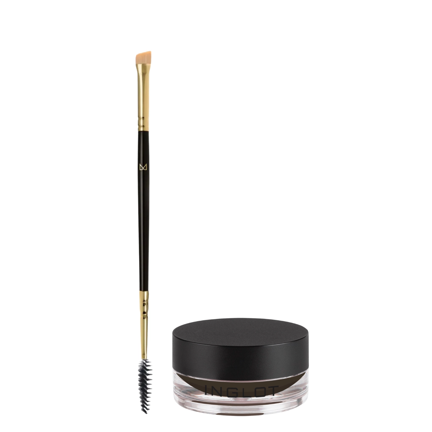 Inglot x M Brush Zestaw do makijażu brwi - Pędzel i konturówka nr 19