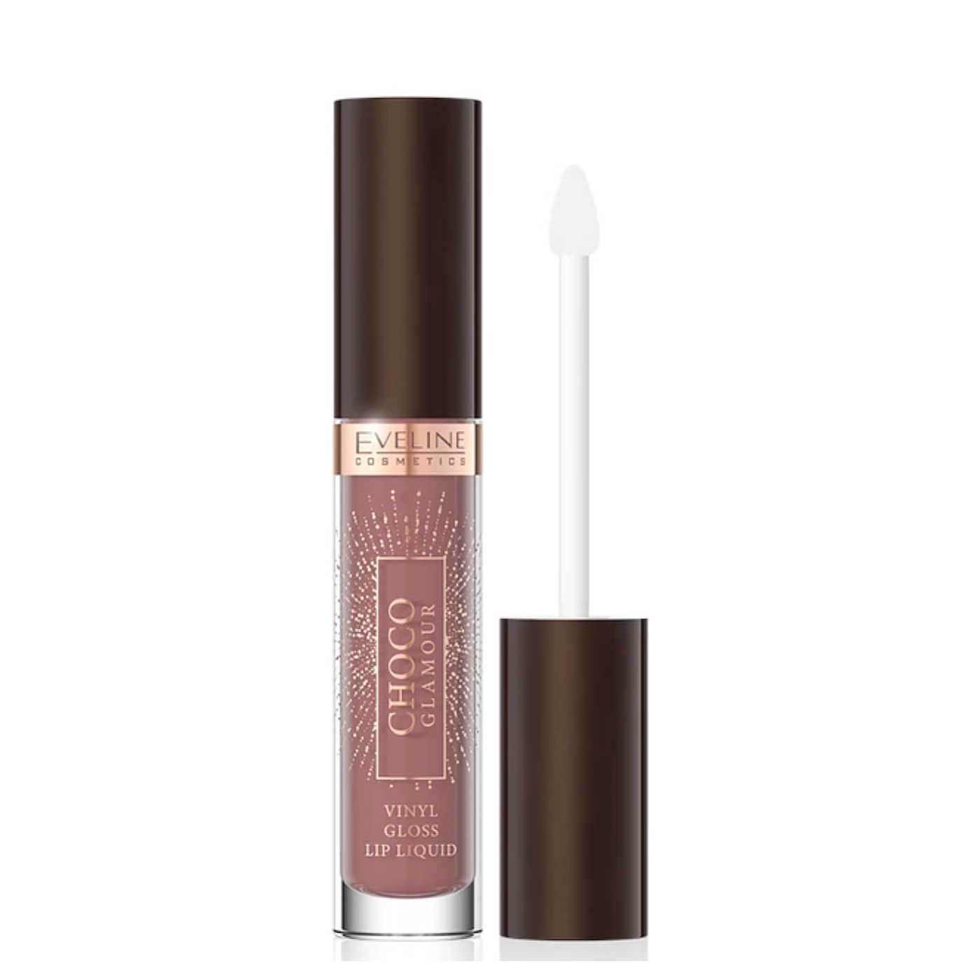 Eveline Cosmetics CHOCO GLAMOUR Pomadka w płynie z efektem glossy lips - Toffe Chocolate