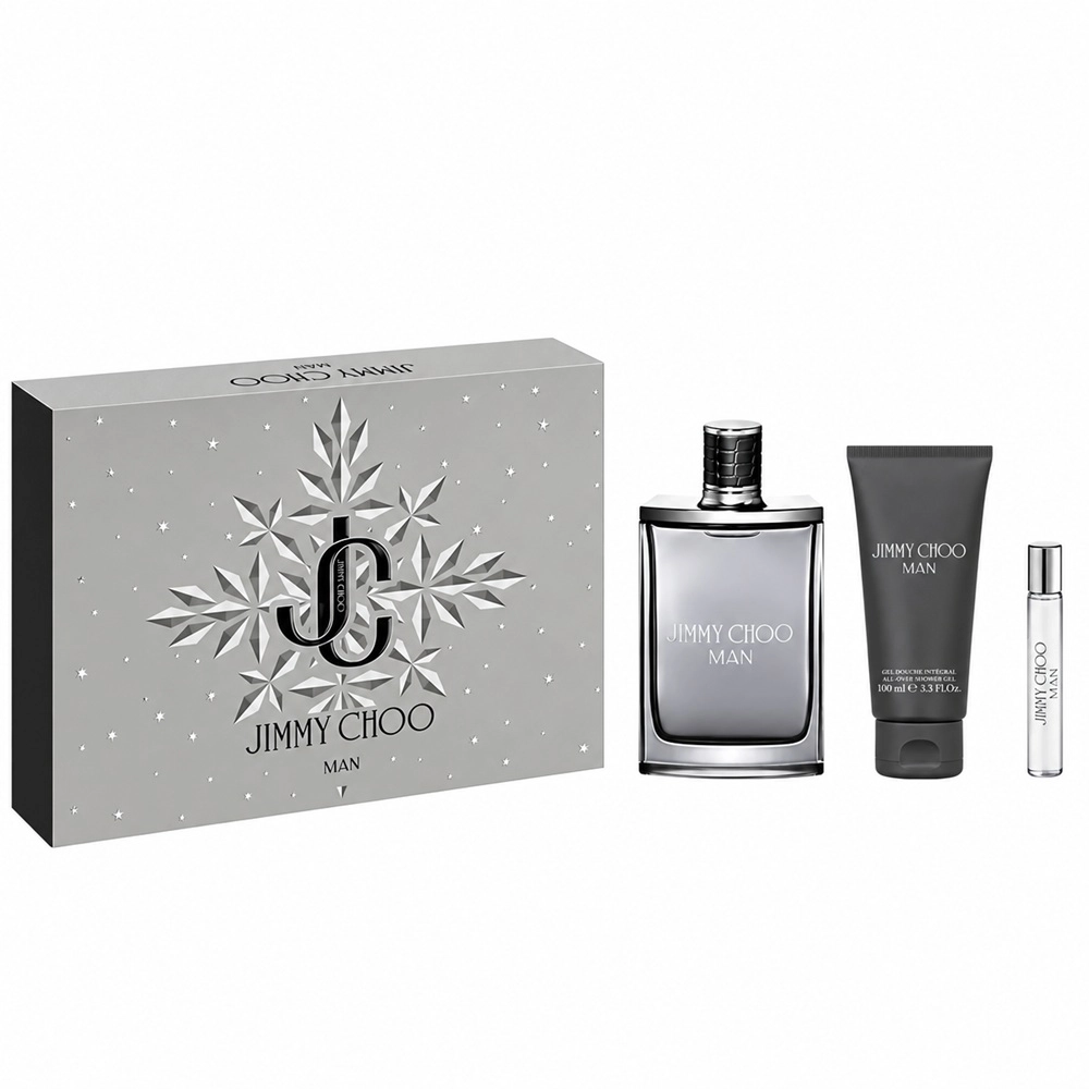 Jimmy Choo Man zestaw woda toaletowa spray 100ml + żel pod prysznic 100ml + woda toaletowa spray 7.5ml
