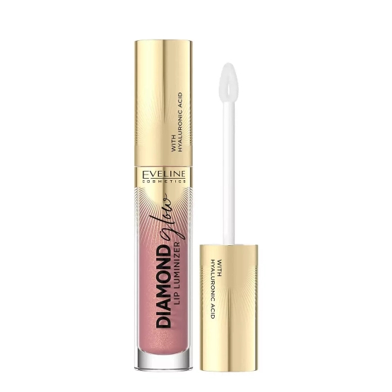 Eveline Cosmetics DIAMOND GLOW LIP LUMINIZER Błyszczyk do ust z kwasem hialuronowym 04 RASPBERRY SORBET