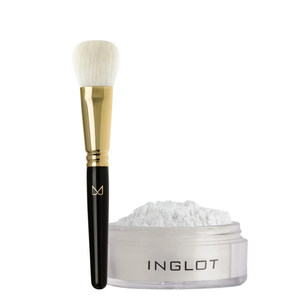 Inglot x M Brush Zestaw do makijażu twarzy - Puder i pędzel