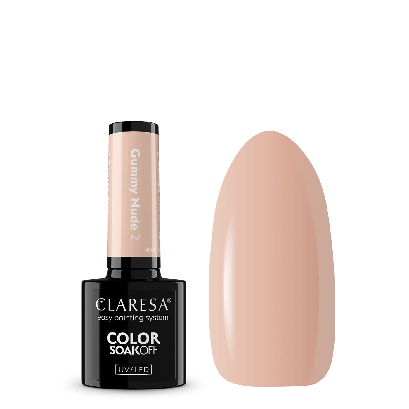 Claresa Nails lakier hybrydowy NUDE GLOW GUMMY NUDE 2 5G