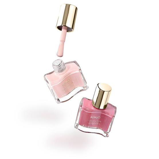 KIKO Milano Hug Couture Close To You Nail Lacquer Duo zestaw neutralna baza i błyszczący topper 01 Prep And Fluff 2x10ml