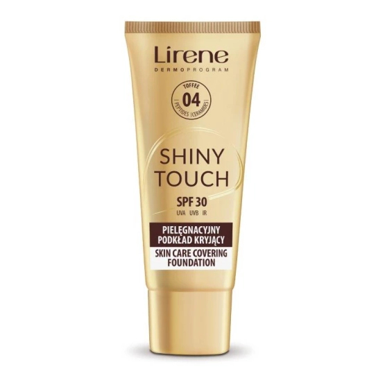 Lirene SHINY TOUCH Pielęgnacyjny podkład kryjący z SPF 30 04 TOFFEE 30 ml