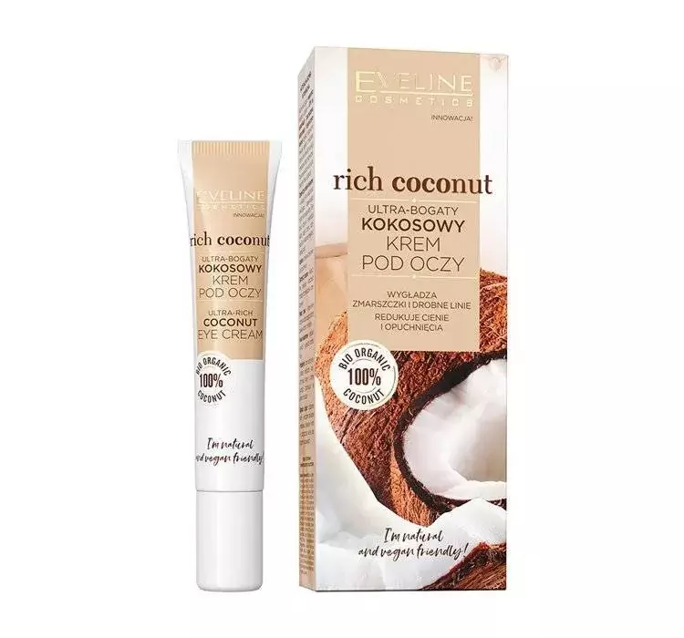 Eveline Cosmetics RICH COCONUT Ultra-bogaty kokosowy krem pod oczy 20 ml
