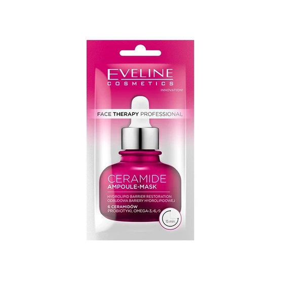 Eveline Cosmetics FACE THERAPY PROFESSIONAL Ampoule mask Ceramide Maseczka regenerująca i nawilżająca 8ml 
