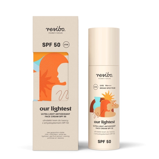 Resibo OUR LIGHTEST Ultralekki krem do twarzy z antyoksydantami SPF 50 50ml