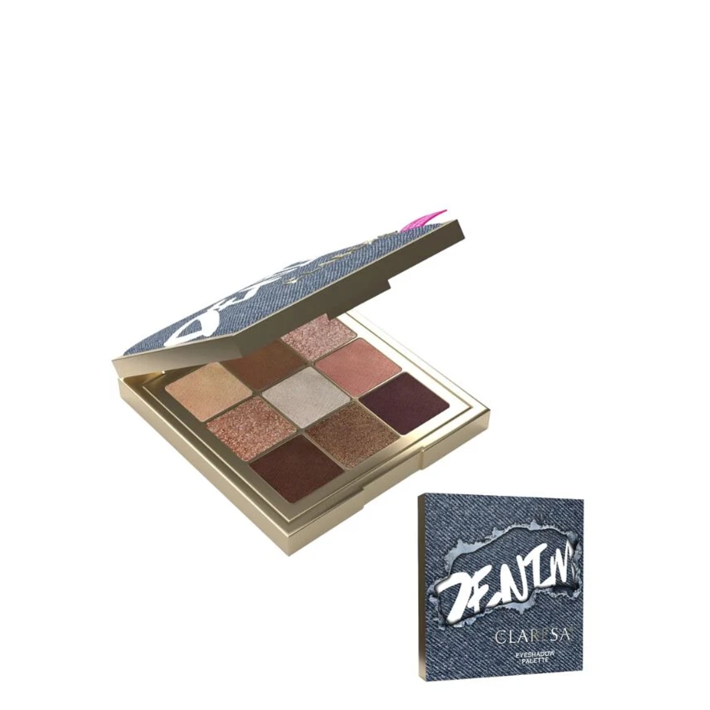Claresa DENIM COLLECTION Eyeshadow Palette Paleta cieni do powiek 01 Warm 9 g