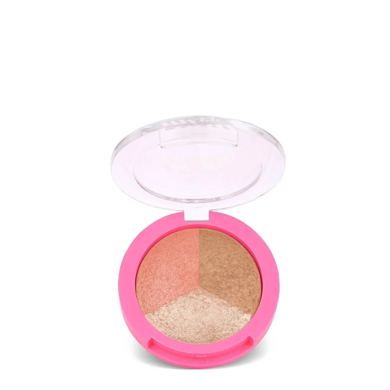 Golden Rose Miss Beauty Glow Baked Trio Puder do konturowania 3w1
