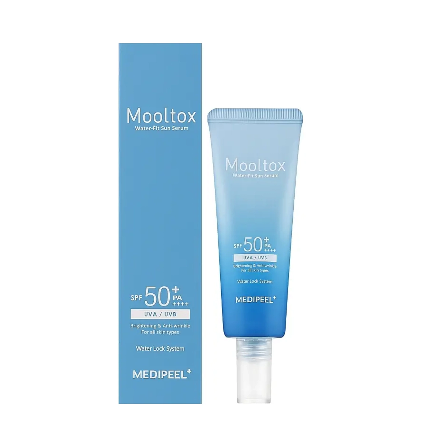 Medi-Peel Aqua Mooltox Water-Fit Sun Serum SPF 50+ PA++++ - Ultranawilżające serum do twarzy z SPF50 50 ml