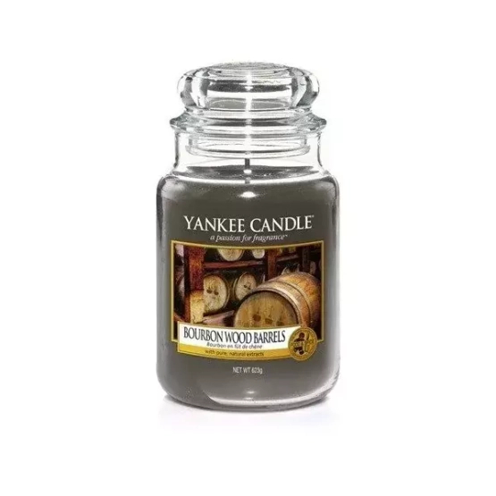 Yankee Candle ŚWIECA W SŁOIKU DUŻA Bourbon Wood Barrels
