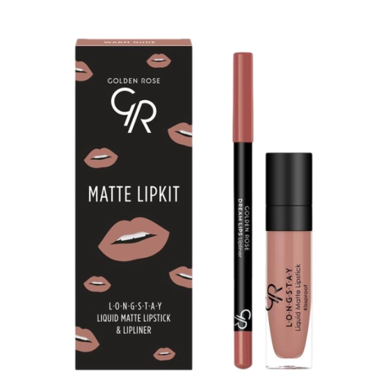 Golden Rose Matte Lipkit Zastaw do Ust Warm Nude