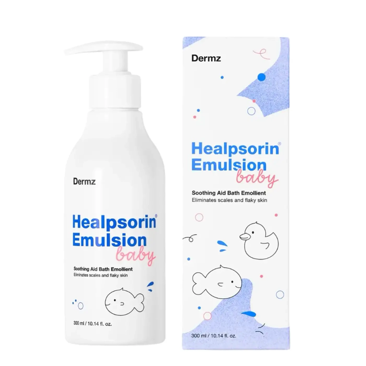 Dermz Labs Healpsorin Baby Emulsion - Odżywcza emulsja do kąpieli dla dzieci od 1 dnia życia 300 ml