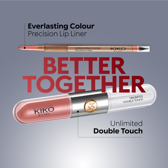 KIKO Milano Unlimited Double Touch dwuetapowa płynna pomadka do ust 111 Satin Pink Camellia 6ml