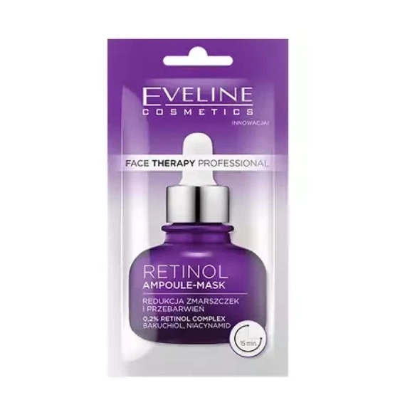 Eveline Cosmetics FACE THERAPY PROFESSIONAL Ampoule mask Retinol Maseczka redukująca zmarszczki i przebarwienia 8ml