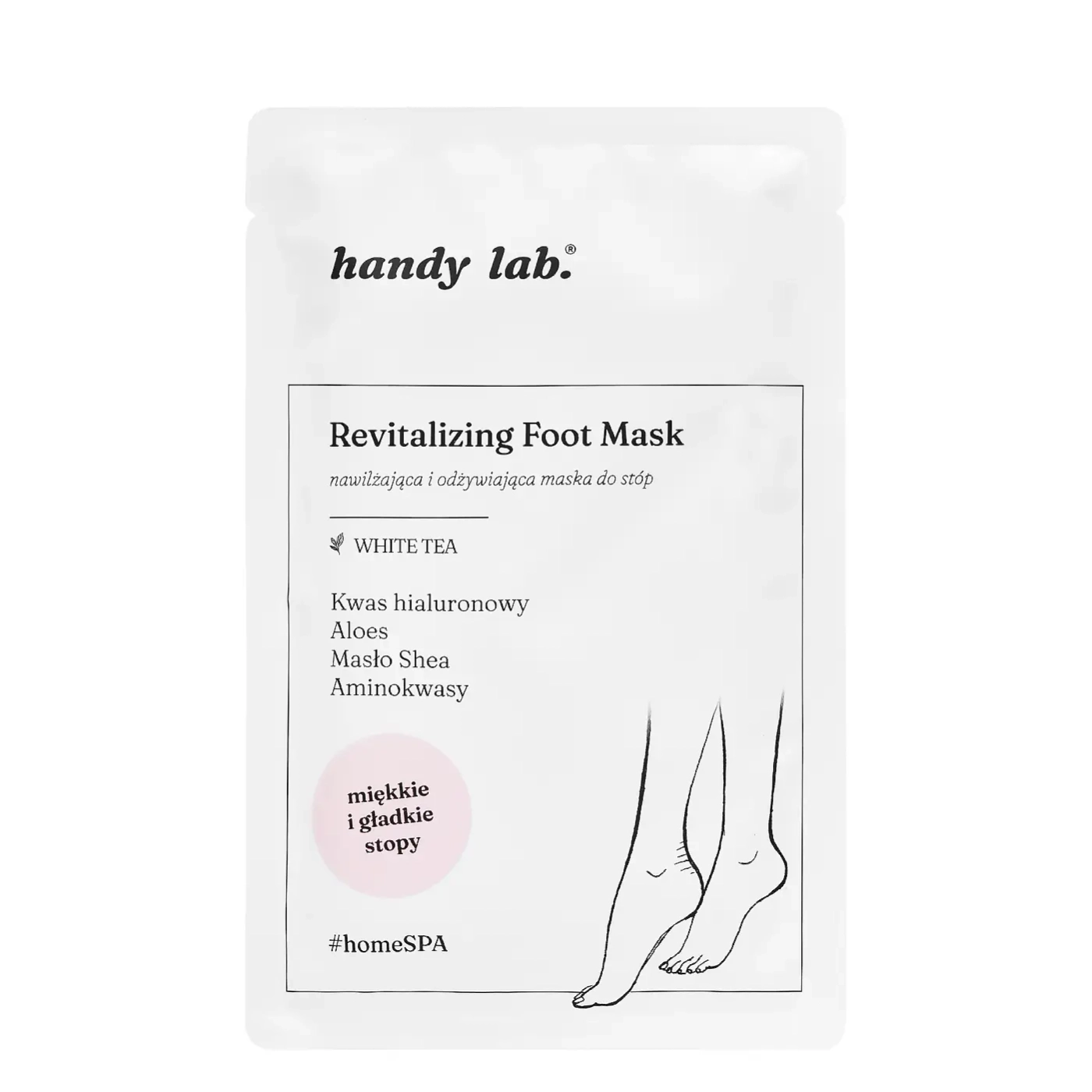 HANDY LAB Revitilizing Foot Mask - Nawilżająca i odżywiająca maska do stóp White Tea 1 szt
