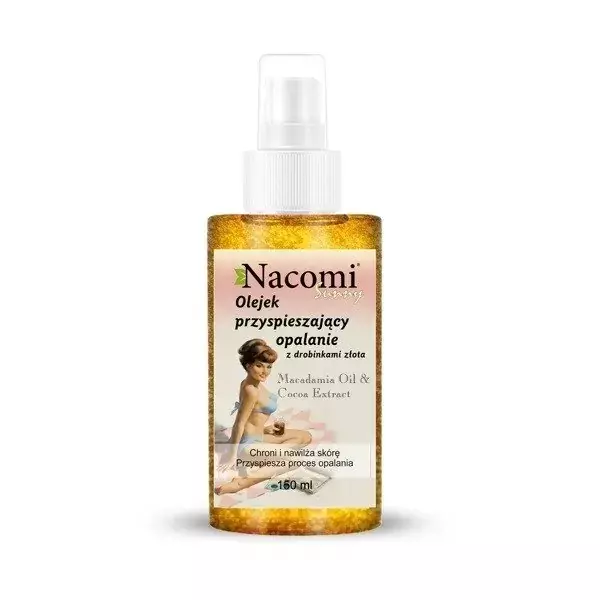 Nacomi Olejek ze złotymi drobinkami - przyspieszający opalanie 150ml