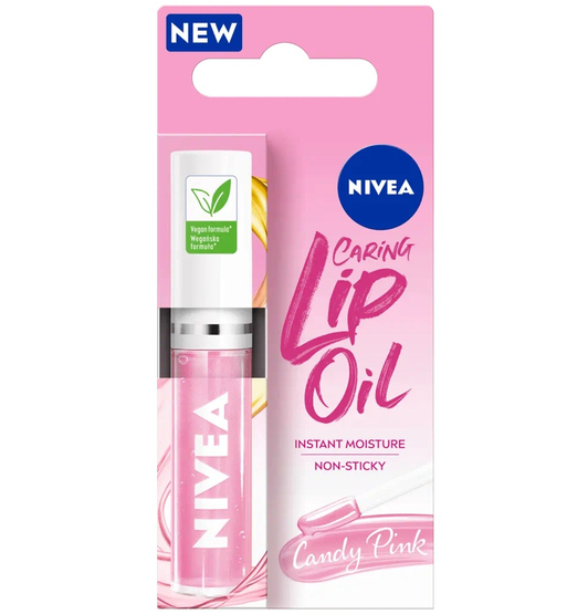 Nivea Caring Lip Oil pielęgnujący olejek do ust Candy Pink 5.5ml