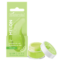 Bielenda LIP CARE SLEEPING MASK melon bomb 2w1 balsam do ust + maska na noc melon, 10 g