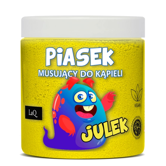 LaQ Piasek musujący do kąpieli Julek bananowy zawrót głowy 190 g