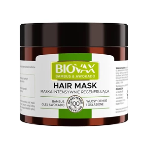 Biovax Maska Bambus i olej awokado do włosów cienkich i łamliwych 250 ml