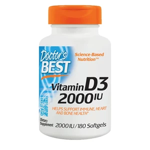 Doctor's Best Vitamin D3, 2000 IU - 180 kapsułek żelowych