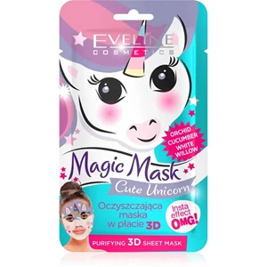 Eveline Cosmetics MAGIC MASK Oczyszczająca maska w płacie - 3D Cute Unicorn