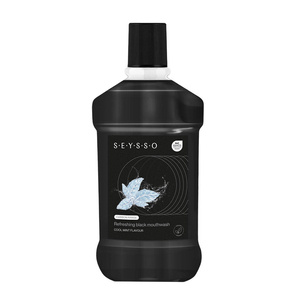 SEYSSO Carbon Black Odświeżający płyn do płukania jamy ustnej z węglem aktywnym 500 ml