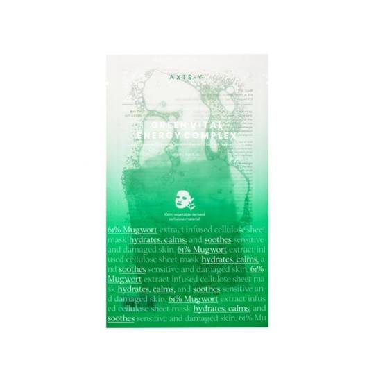 AXIS-Y 61% Mugwort Green Vital Energy Complex Sheet Mask witalizująca maska do twarzy w płachcie