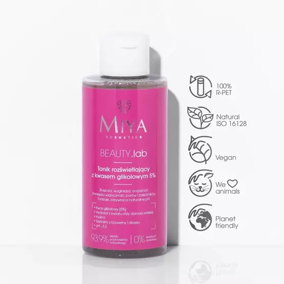 MIYA Beauty.lab Tonik rozświetlający z kwasem glikolowym 5%
